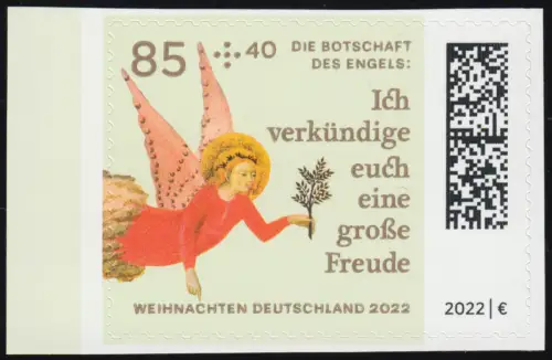 3729, Noël Annonciation 2022, autocollant en feuille de feuille VS, **
