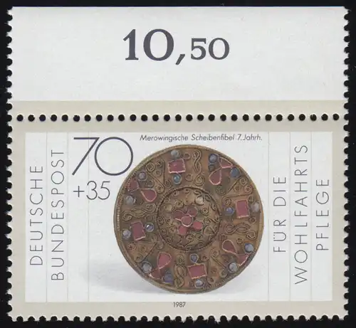 1335 Wohlfahrt Schmiedekunst 70+35 Pf ** Oberrand