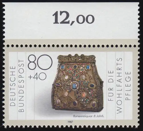 1336 Wohlfahrt Schmiedekunst 80+40 Pf ** Oberrand