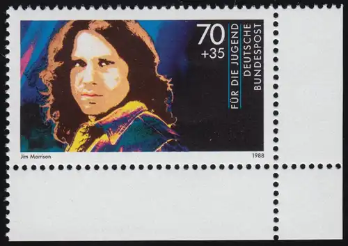 1362 Musique rock Jim Morrison 70+35 Pf ** coin et r.
