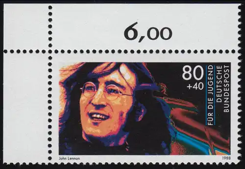 1363 Rockmusik John Lennon 80+40 Pf ** Ecke o.l.