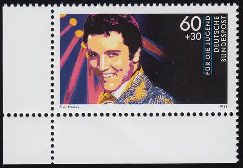 1361 Musique rock Elvis Presley 60+30 Pf ** coin et l.