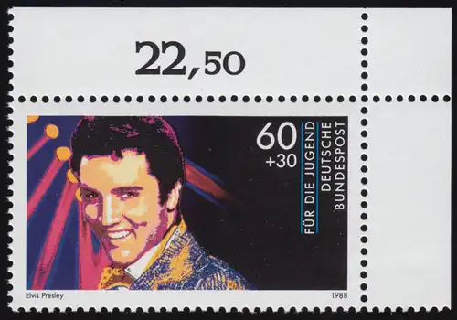1361 Musique rock Elvis Presley 60+30 Pf ** coin o.r.