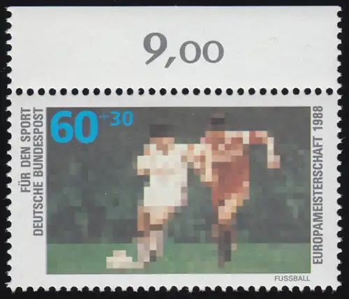1353 Fußball 60+30 Pf ** Oberrand