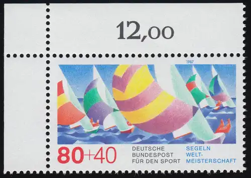 1310 Championnat du monde de voile 80+40 Pf ** coin o.l.