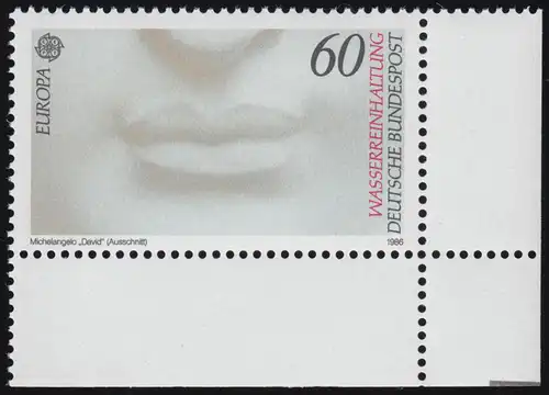 1278 Europa Naturschutz Umweltschutz Wasser 60 Pf ** Ecke u.r.