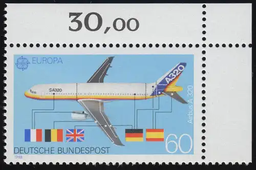 1367 Europa 60 Pf ** Ecke o.r.