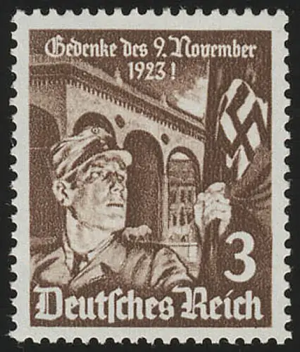 598x Hitlerputsch 3 Pf, postfrisch **