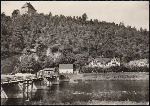 Landpost Schleiz-Oberoschitz sur AK Ziegerück, Tampon quotidien SCHLEIZ 13.7.1960