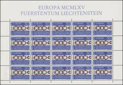 454 Europa / CEPT 1965, Kleinbogen **