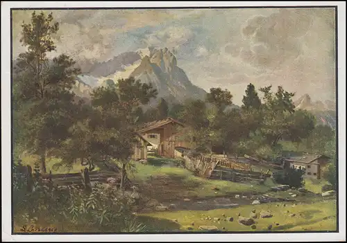 Landpost Frauendorf sur FRANKFURT (ODER) PAYS 20.4.1935 sur AK Alt-Garmisch