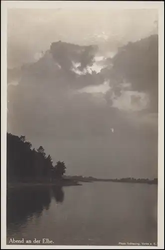 Landpost Vietze Lüchow Land 28.8.1930 auf AK Abend an der Elbe