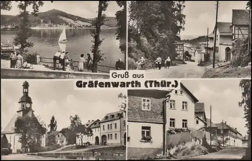 Landpost Gräfenwarth über SCHLEIZ 28.6.1961 auf pasender AK 