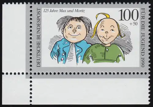 1458 Jeunesse Max et Moritz 100+50 Pf ** Coin et l.