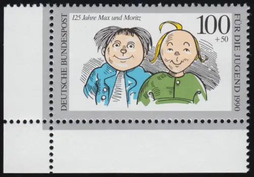1458 Jeunesse Max et Moritz 100+50 Pf ** Coin et l.
