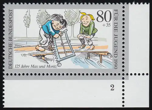 1457 Jeunesse Max et Moritz 80+35 Pf ** FN2