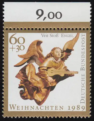 1442 Weihnachten 60+30 Pf ** Oberrand