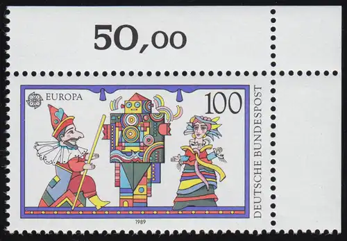 1418 Europa 100 Pf Puppentheater ** Ecke o.r.