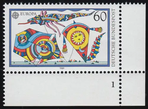 1417 Europe 60 Pf Ski de dragon ** FN1