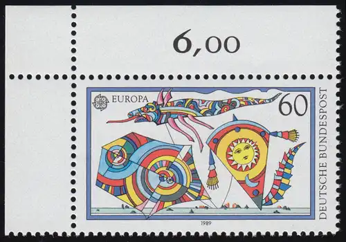 1417 Europa 60 Pf Drachensteigen ** Ecke o.l.