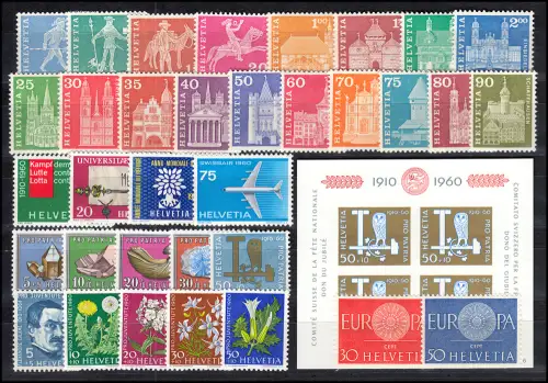 692-726 Suisse-Niveau 1960 complet, frais de port