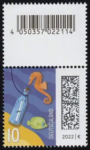 3723AII Flaschenpost 10 Cent aus 200er, mit großem Codierfeld **