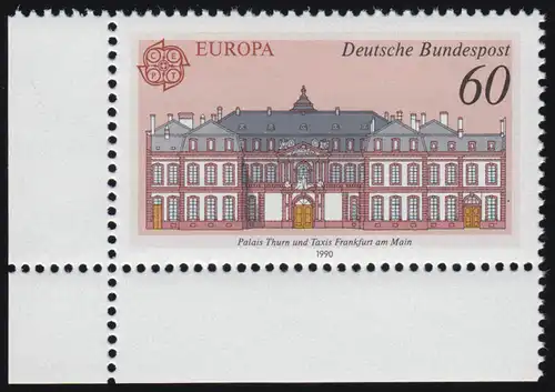 1461 Europa Palais Thurn und Taxis 60 Pf ** Ecke u.l.