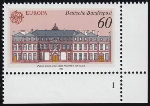 1461 Europa Palais Thurn et Taxis 60 Pf ** FN1