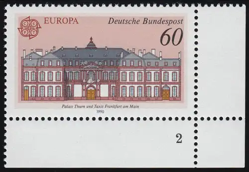 1461 Europa Palais Thurn und Taxis 60 Pf ** FN2