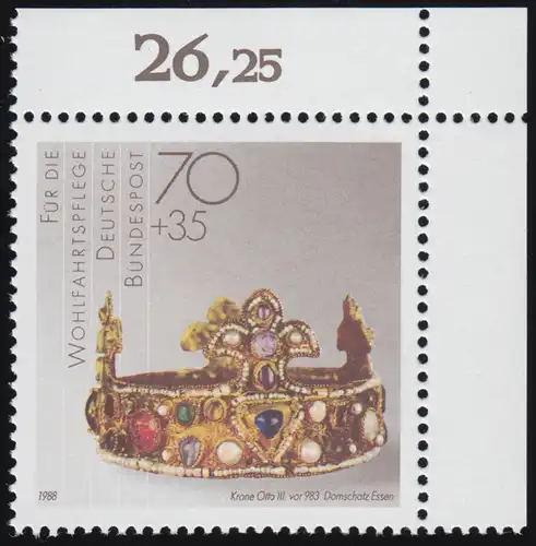 1385 Wohlfahrt Schmiedekunst 70+35 Pf ** Ecke o.r.