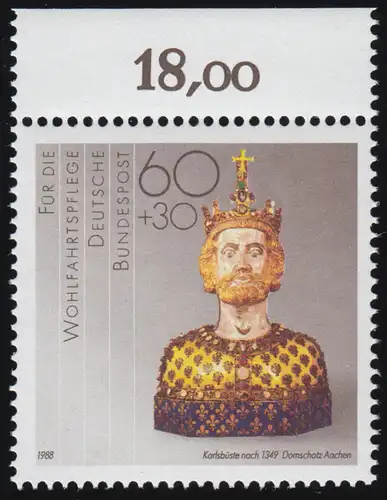 1384 Wohlfahrt Schmiedekunst 60+30 Pf ** Oberrand