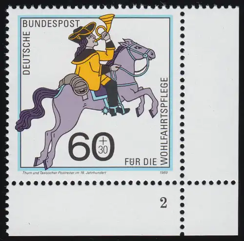 1437 transport postal de bien-être 60+30 Pf ** FN2