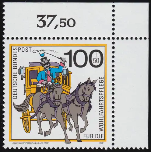 1439 transport postal de bien-être 100+50 Pf ** coin o.r.
