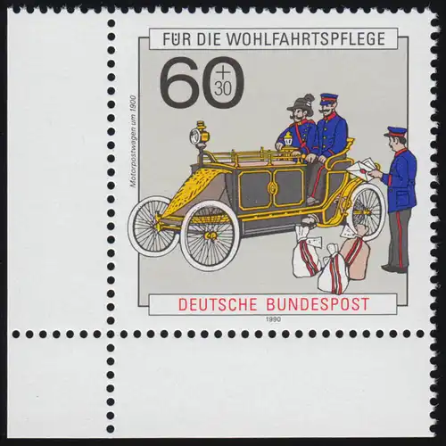 1474 Wofa Motorpostwagen 60+30 Pf ** Coin et l.