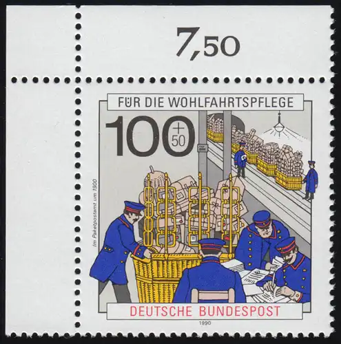 1476 Wofa Bureau de colis 100+50 Pf ** Coin o.l.