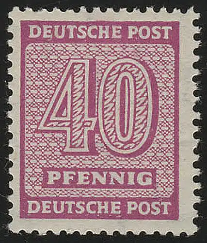 SBZ 136Ywa, paragraphe 40 Pf, WZ.1Y, violet, **