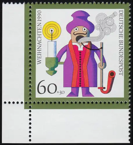 1485 Räuchermännchen 60+30 Pf ** Ecke u.l.