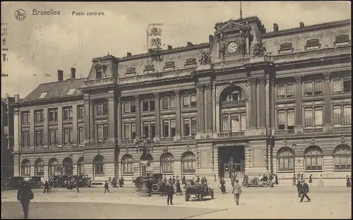 Belgique Carte de vue Bruxelles: Poste centrale, BRUXELLES 25.9.1926