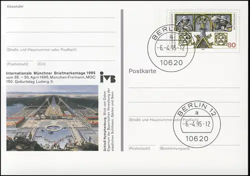 PSo 37 Bourse des timbres Munich 1995, VS-O Berlin 06.04.1995