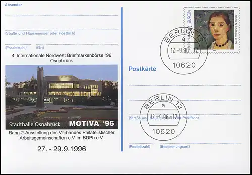 PSo 43 Bourse des timbres Osnabrück 1996, VS-O Berlin 12.09.1996