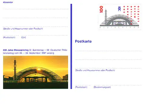 PSo 47 Messeprivileg Leipzig Philatelistentag 1997, **