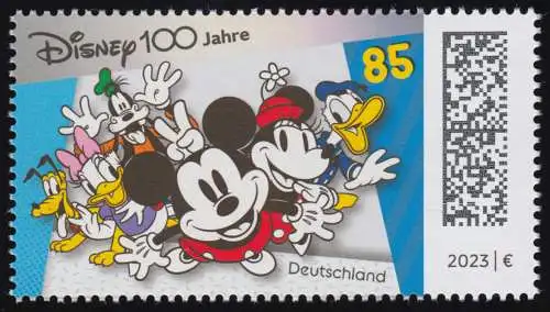 3754 100 ans Disney Mickey Mouse, autocollant, ** post-frais