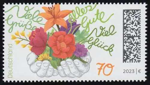 3755 Salut floral 2023, collant humide, ** post-fraîchissement