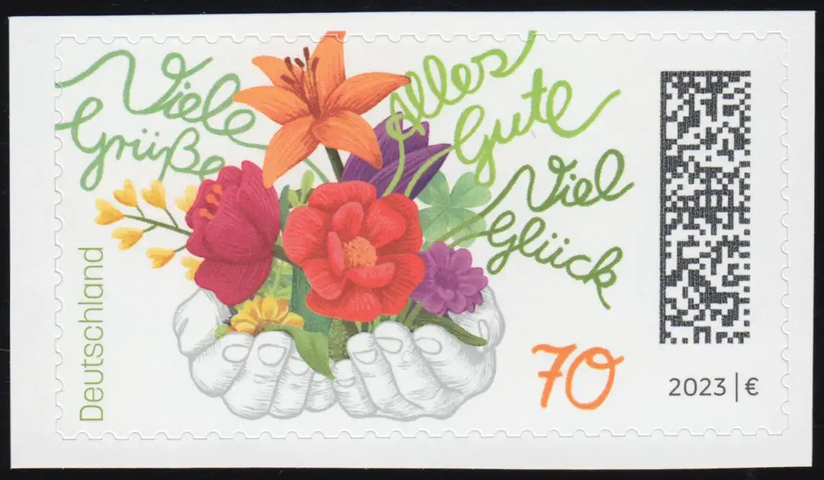 3757 salutation de fleurs 2023 autocollante de FB 126, ** post-fraîchissement