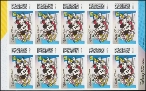 FB 125 100 ans Disney Mickey Mouse, feuille 10x 3756, ** / MNH