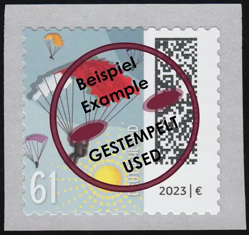 3744 Welt der Briefe: Briefmarkengleiter 61 Cent, selbstklebend, O