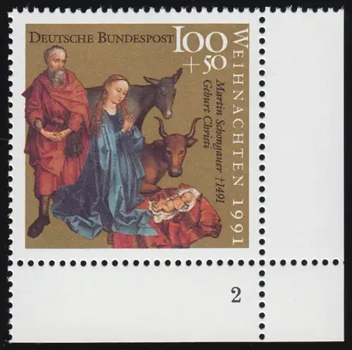 1581 Weihnachten 100+50 Pf ** FN2