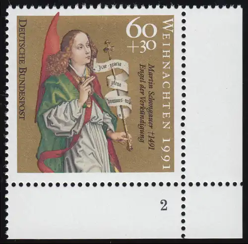 1578 Weihnachten 60+30 Pf ** FN2