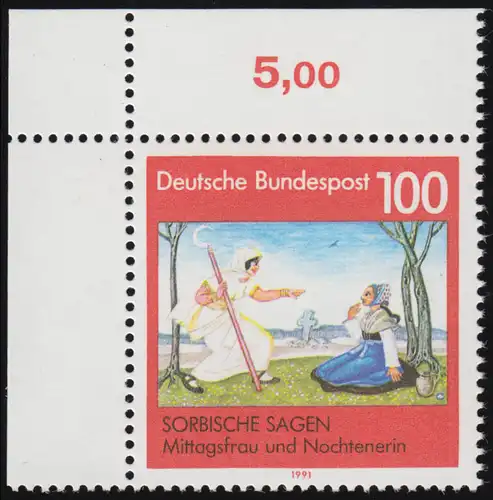 1577 Sorbische Sagen 100 Pf ** Ecke o.l.
