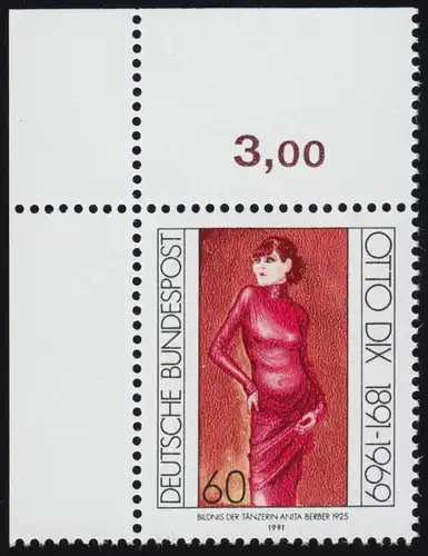 1572 Otto Dix 60 Pf ** Ecke o.l.
